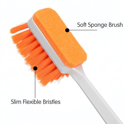 2 Pcs Small Fish Tank Cleaner Brush with Fishing Net, Algae Scraper | Fish Tank Brush Scrubber Sponge Tool, Long Handle, for Cleaning Glass Acrylic Aquariums, Home Kitchen