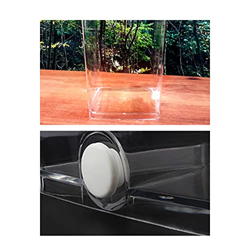 Acrylic Clear Reptile Terrarium Enclosure Cage, Reptile Breeding Box Lizard Spider Tank Climbing Pet Box with LED Light
