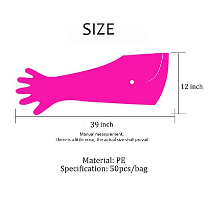 Halter Disposable Artificial Insemination Gloves Veterinary Gloves Shoulder Length Disposable Cow Palpation - color: Pink