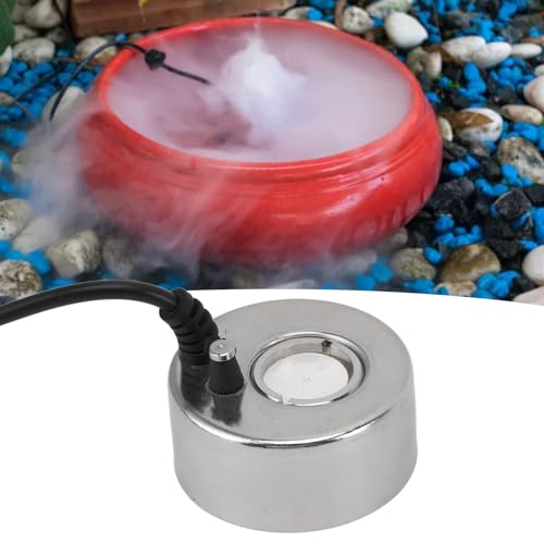 Ultrasonic Mist Maker, Aluminum Mist Maker Fog Maker Water Mister Terrarium Mister DC 12V Interface Indoor Fountain Landscape Atomizer Humidifier for Fishtank