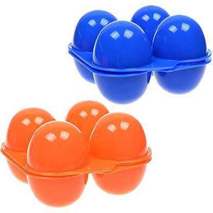 AKIRO Portable Camping Carrier For 4 Eggs Case Box Kitchen Convenient Container Egg Storage Box Container Hiking Outdoor Kitchen Tools (2 pcs)