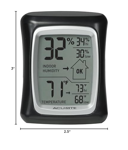 AcuRite Thermometer & Hygrometer with Humidity Gauge, Magnetic Only