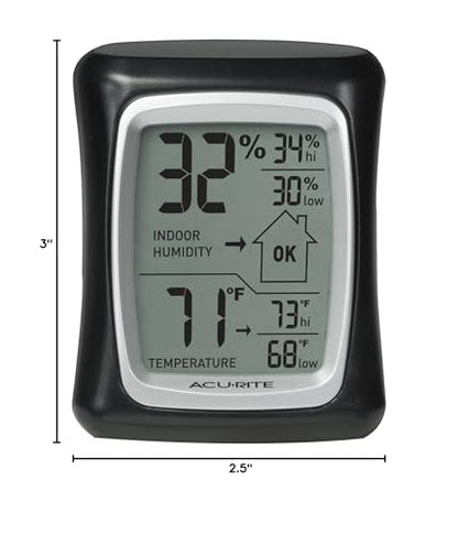 AcuRite Thermometer & Hygrometer with Humidity Gauge, Magnetic Only