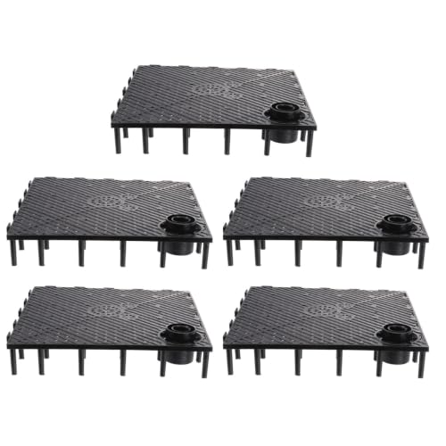 5Pcs Aquarium Divider Tray Black Plastic Grid Divider Tray Egg Crate Louvre Light Diffuser Aquarium Fish Tank Bottom Supplies