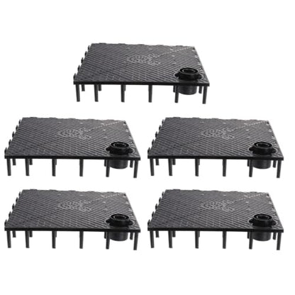 5Pcs Aquarium Divider Tray Black Plastic Grid Divider Tray Egg Crate Louvre Light Diffuser Aquarium Fish Tank Bottom Supplies