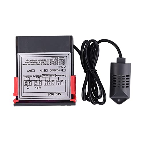 Temperature Controller STC 3028 12V Optional Integrated Sensor for Fermentation Reptile Incubation Home Brewing, 1°C Accuracy 0.1 Resolution Large Screen Display (12V) - size: 12V