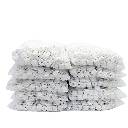 Aquarium Premier Bulk Bio Ceramic Rings Filter Media, 10 lbs | Fresh Water, Sea Water Fish Tank Canister Filter, Koi Fish Pond Reef Filter - size: 10 lbs