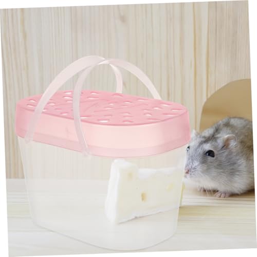 balacoo 2pcs Small Reptile Holders Comfortable Carrying Cases for Hamsters Turtles and Small Animals Transparent Observation Window for Travel and Outdoor Use