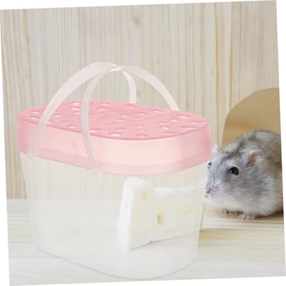 balacoo 2pcs Small Reptile Holders Comfortable Carrying Cases for Hamsters Turtles and Small Animals Transparent Observation Window for Travel and Outdoor Use