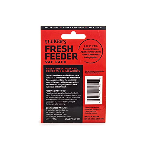 Fluker's Fresh Feeder Vac Pack Variety Mix 0.7oz (Pack of 2) - size: 0.7 Ounce (Pack of 2)