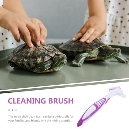 Turtle Shell Cleaning Brush Double-Sided Aquatic Tortoise Shell Mud Remover Portable Purple Brush for Turtle Care and Reptile Tank Maintenance