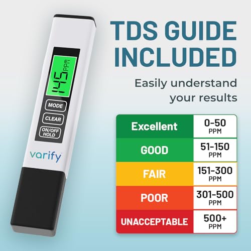 Instant 4-in-1 TDS Meter Digital Water Tester for Drinking Water | Accurate 0–9990 PPM EC & Temp Readings | Ideal for RO Systems, Aquariums, Pools – Built for Professionals, Easy for Anyone - size: 1 Pack