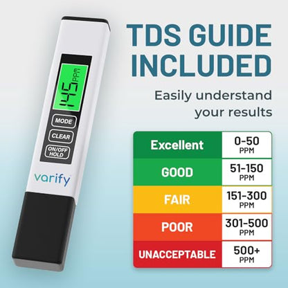 Instant 4-in-1 TDS Meter Digital Water Tester for Drinking Water | Accurate 0–9990 PPM EC & Temp Readings | Ideal for RO Systems, Aquariums, Pools – Built for Professionals, Easy for Anyone - size: 1 Pack