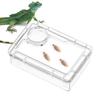 Reptile Water Bowl - Anti-Escape Crested Gecko Food Dish, Reptile Amphibian Feeders, Polystyrene | Snake Water Bowl for Habitat Feeding Gecko Chameleon Terrarium Frog Tank Lizard Tortoise Cage Le - color: White