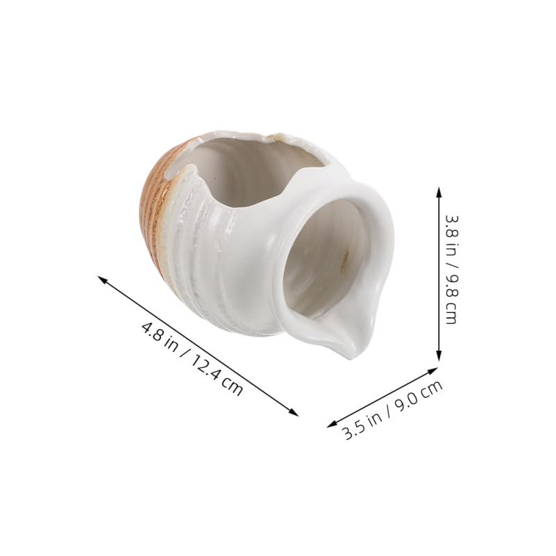 SUPVOX Ceramic Jar Fountain Attachment: 4.8" Miniature Clay Pot Spout Waterfall Accessory for DIY Aquarium Fish Tank, Tabletop & Garden Decor (Pump NOT Included)