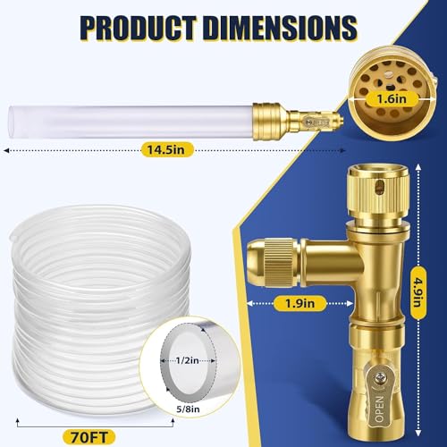Gravel Vacuum for Aquarium Water Changer Fish Tank Cleaning Tools, Siphon Universal Quick Pump Aquarium Water Changing (70ft) - size: 70ft