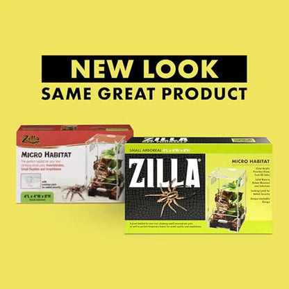 Zilla Micro Habitat Terrarium, Arboreal, with Locking Latch, for Isopods, Spiders, Insects, Small - size: Small, style: Arboreal