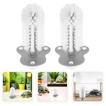 Turtle Cleaning Brush of Turtle Shells for Targeted Cleaning 2pcs with Strong Suction Cup in Aquarium or Tank for Reptile Care