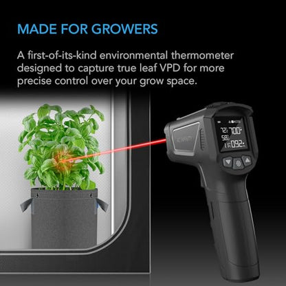 AC Infinity VPD Thermometer, Handheld Environmental Monitor, Captures Leaf | Captures Leaf VPD & Temperature, Calibrates Smart Controllers, Precision Infrared Range for Plants, Grow Tents, Greenhouses