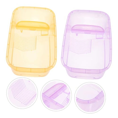 Totority 4pcs Turtle Tank Platform Indoor Multi-Function Aquarium for Turtles Non- Ramp for Climbing Convenient Cleaning Habitat for Small Creatures Amber