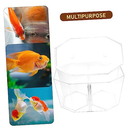 Toddmomy Transparent Fish Breeding Box Dual Chamber Isolation Tank for Betta and Small Fish for Spawning and Fry Safety Aquarium Divider for Home Decor