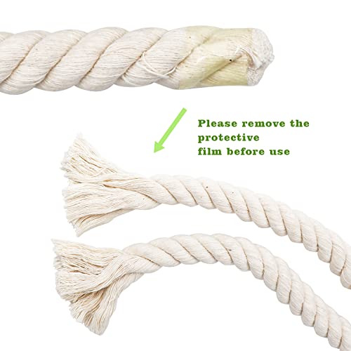 78.7 Inches Cotton Climbing Rope Toy, Lengthen and Bold Bird Ladder Bridge, Swing Toys, Pet Cage Accessories for Parakeets, Cockatiels, Macaw, African Grey Parrot