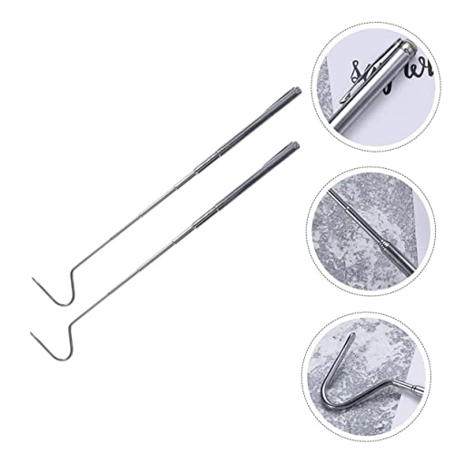 GALPADA 2pcs Stainless Steel Telescoping Snake Hook for Safe Handling of Snakes and Reptiles Lightweight and Reptile Catching