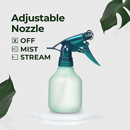 Rayson Empty Spray Bottle Refillable Container, Fine Mist Sprayer Trigger Squirt Bottle for Taming Hair, Hair styling, Watering Plants, Showering Pets (1 Pack, Green) - color: Green, size: 8 Ounces