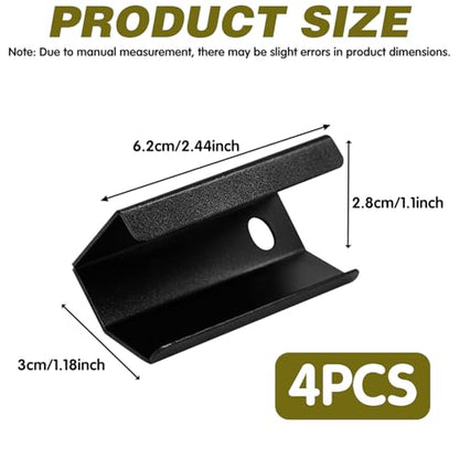 4Pcs Reptile Screen Tank Terrarium Lid Clips, Heavy Duty Terrarium Lid Cover for 5-29 Gallon Aquarium, Metal Escape Proof Lock Clip for Lizard Turtle Amphibian Enclosure Accessories