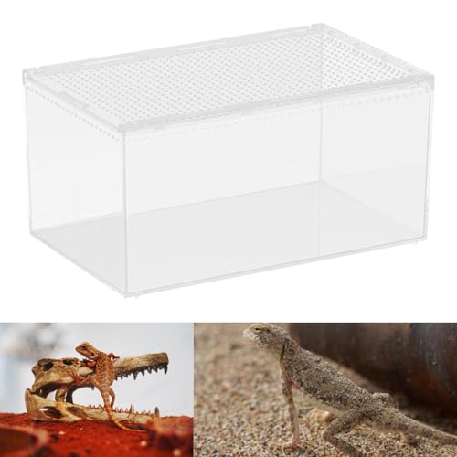 Reptile Breeding Box Terrarium breeding Box Acrylic Construction to Prevent Escapes Removable Basin for Quick Clean-up Suitable for, 40cmx25cmx20cm - size: 40cmx25cmx20cm