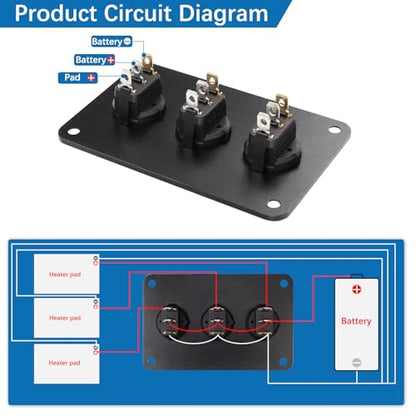 RV Tank Heater Pad 12V/13.5V,12"x18"RV Holding Tank Heater w/Thermostat-3pk | RV Water Tank Heater Pad for Camper/Trailer/Marine/Motorhome,Up to 50Gallon Fresh Grey Black Water,Automatic Prevent Freezing - style: 12/13.5V-3PCS