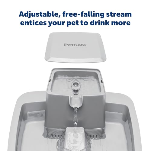 PetSafe Oasys 2 Gallon Pet Fountain | Adjustable Water Flow, Whisker-Friendly Tray, Dishwasher-Safe, Replaceable Carbon & Foam Filters Included - size: 2 Gallon