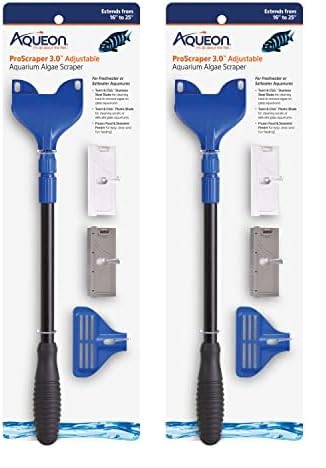 Aqueon ProScraper 3.0™ Adjustable Aquarium Algae Scraper (Pack of 2) - size: No Size (Pack of 2), style: Adjustable Scraper