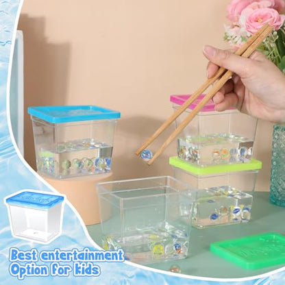 30 Pack 12oz Plastic Fish Bowls with Lids Reptile Terrariums Carrier Cage Hatching Container Rectangle Gold Fish Bowls for Adults Candy Carnival Prizes Centerpieces and Party Decoration