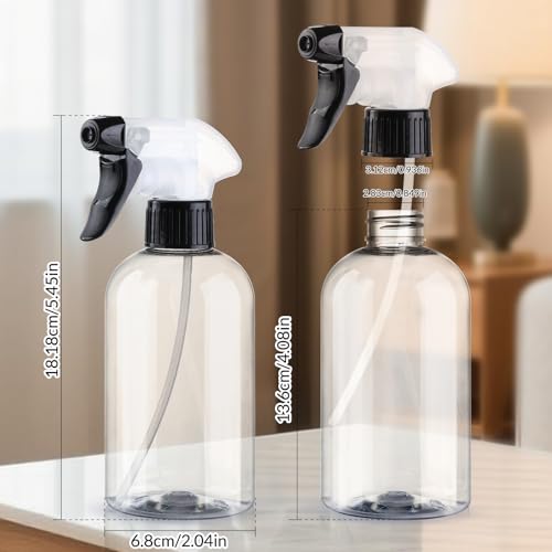 Spray Bottles 2Pack 10oz Plastic Squirt Bottles Water Spray Bottle | Mist Stream Empty Sprayer BPA-free Refillable Container Adjustable Nozzle for Plants, Pet Training, Kitchen Cleaning - color: Transparent