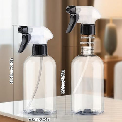 Spray Bottles 2Pack 10oz Plastic Squirt Bottles Water Spray Bottle | Mist Stream Empty Sprayer BPA-free Refillable Container Adjustable Nozzle for Plants, Pet Training, Kitchen Cleaning - color: Transparent