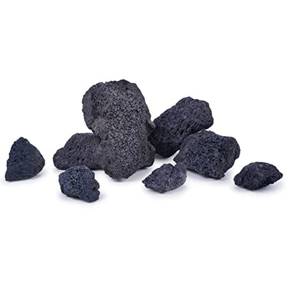 Black Lava Stone Natural Aquascaping Rock 16lb Planted Aquarium | Porous rock; cichlid, shrimp, planted terrarium - size: 04 Black Lava Stones（3-10inch,16lbs）