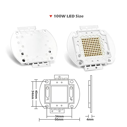 CHANZON High Power Led Chip 100W Infrared IR 850nm | (3000mA / DC 14V - 16V / 100 Watt) SMD COB Light Emitter Diode Components Night Vision Bulb Lamp Beads for DIY Lighting - color: N) Infrared Ir (850nm)
