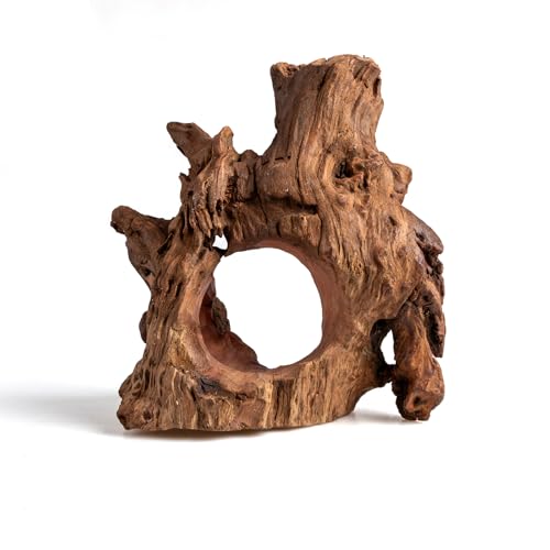 emours Porous Natural Driftwood for Aquarium, Aquascaping Driftwood with Holes, Hand-Selected Tunnels & Hideouts, Aquascaping Hardscape, Terrarium Reptile Décor, No Paint or Resin (6-8" (15-20 cm)) - size: 6-8" (15-20 cm)