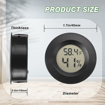 Serundo Auto Digital Hygrometer Thermometer Indoor/Outdoor Hygrometer 15PC | Mini Size,LCD,℉/℃ Conversion,Fast Response, Outdoor Thermometer with Humidity for Reptile Greenhouse Cellar 3D Printer