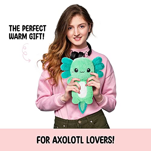 Axolotl Microwavable Unscented Heating Pad for Women and Kids- Cute Soft Cozy Pillow Plush Heatable Warm Stuffed Animals - Kawaii Hot and Cold Plushie Food Toy - Axolotl Gifts for Girls and Boys Mint - style: Mint Axolotl