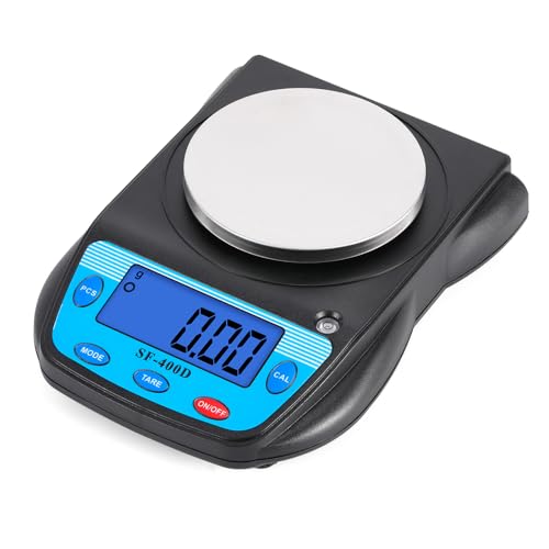 Digital Lab Scale 600g x 0.01g Precision Electronic Scale LCD Display Analytical Balance Jewelry Scale Scientific Scale 0.01g Accuracy - color: Black