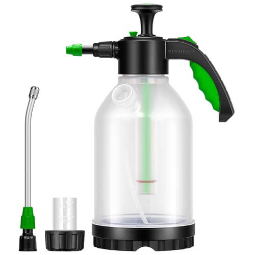 VIVOSUN 70oz Pump Sprayer, Portable Water Spray Bottle | for Spraying Plants, Flowers, Weeds and Cleaning, Hand Pump with Side Filling Port, Measuring Cup, Adjustable Nozzles - size: 70oz