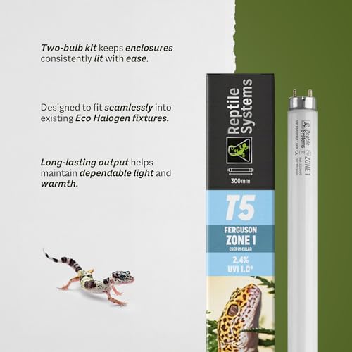 Reptile Systems T5 Ferguson Zone 1 Reptile Lamp – 22-in, 24-watt – Light for Reptiles, Chameleons & Geckos – Ideal for Tanks & Vivariums