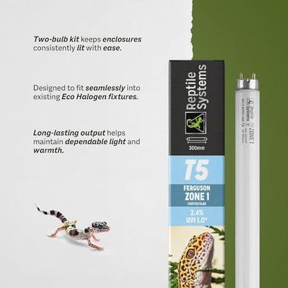 Reptile Systems T5 Ferguson Zone 1 Reptile Lamp – 22-in, 24-watt – Light for Reptiles, Chameleons & Geckos – Ideal for Tanks & Vivariums