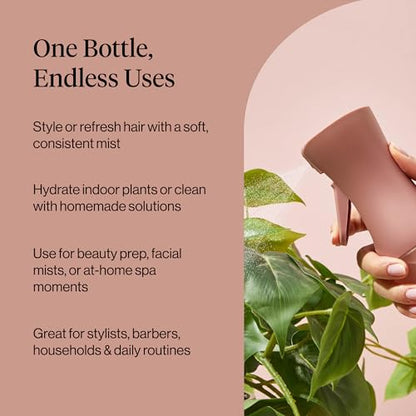 Kitsch Continuous Spray Bottle for Hair – Terracotta, 150ml | Fine Mister Spray Bottle & Water Spray Bottle – Recycled Hair Spray Bottle – Spray Bottles for Cleaning, Styling, & More - color: Terracotta