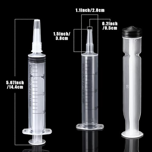 10 Pack Plastic Syringe Liquid Measuring Syringes Without Needle for Epoxy Resin, Craft, Scientific Labs, Feeding Pets Animals, Oil or Glue Applicator (30 ML) - size: 30 ML