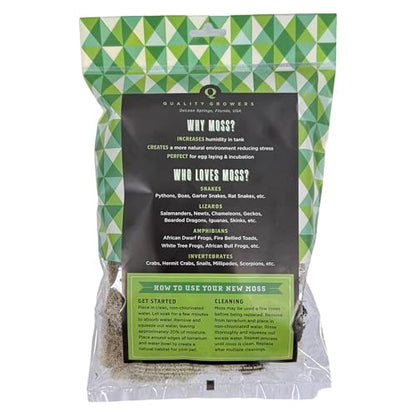 Variety Mix Moss for Terrarium Habitats, Small 1-Pack | Preserved Moss for Reptiles, Amphibians & Invertebrates Terrariums, Humidity Control, Soft, Dye-Free, Family Owned, USA Made - size: Small 1-pack, style: Variety Mix