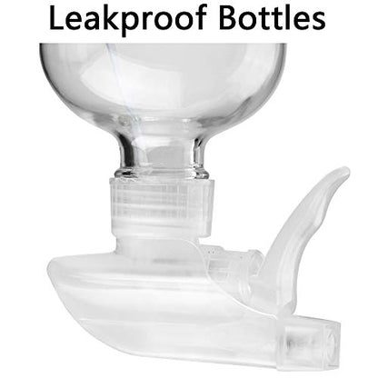 Glass Spray Bottles Empty 16oz Boston Round Bottle Refillable Container for Essential Oils with Funnel Lables Cleaning Products Aromatherapy Lotions Liquid Soaps (WhiteWhite) - color: A-Clear