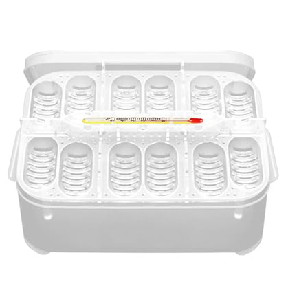 Reptile Incubation Box Reptile Incubator Egg Tray Hatching Box with 12 Grids for Turtle Gecko Lizards Mane Reptile Egg Incubators